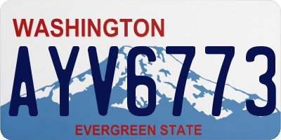 WA license plate AYV6773