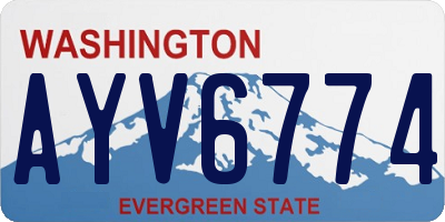 WA license plate AYV6774