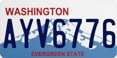 WA license plate AYV6776