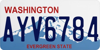 WA license plate AYV6784