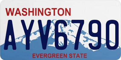 WA license plate AYV6790