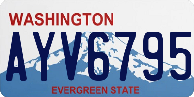 WA license plate AYV6795