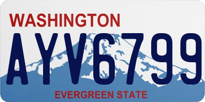 WA license plate AYV6799