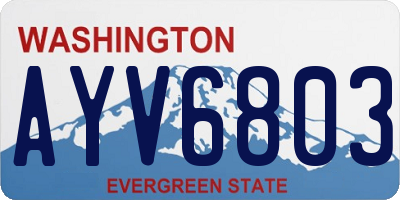 WA license plate AYV6803