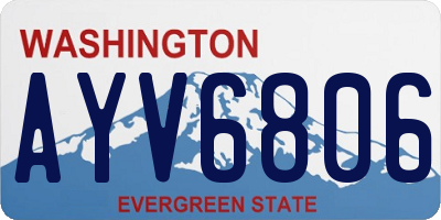 WA license plate AYV6806