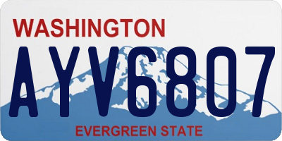 WA license plate AYV6807