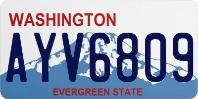 WA license plate AYV6809