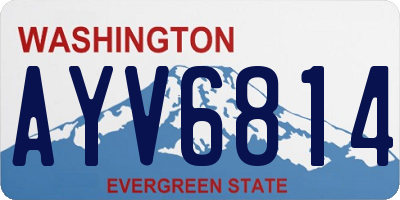 WA license plate AYV6814