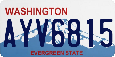 WA license plate AYV6815