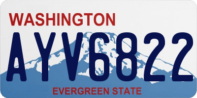 WA license plate AYV6822