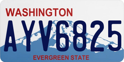 WA license plate AYV6825