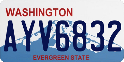 WA license plate AYV6832