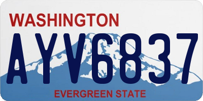 WA license plate AYV6837