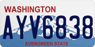 WA license plate AYV6838