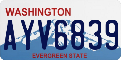 WA license plate AYV6839