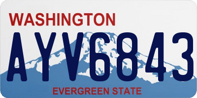 WA license plate AYV6843