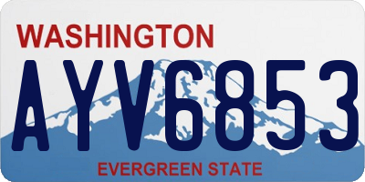WA license plate AYV6853