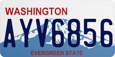 WA license plate AYV6856