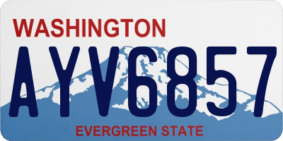 WA license plate AYV6857
