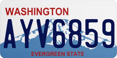 WA license plate AYV6859