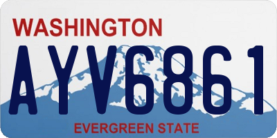 WA license plate AYV6861