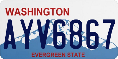 WA license plate AYV6867