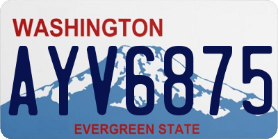 WA license plate AYV6875