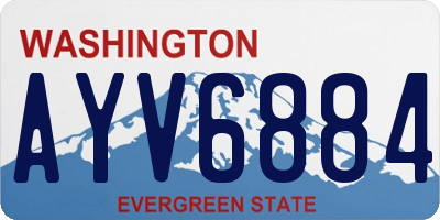 WA license plate AYV6884
