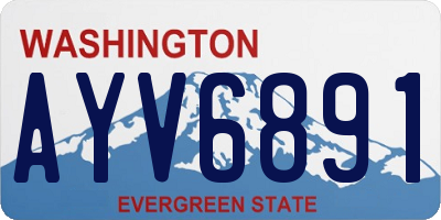WA license plate AYV6891