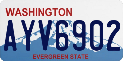 WA license plate AYV6902