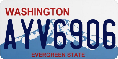 WA license plate AYV6906