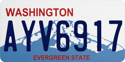 WA license plate AYV6917
