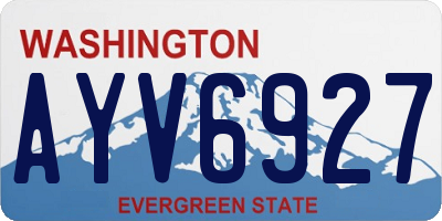 WA license plate AYV6927