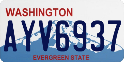 WA license plate AYV6937