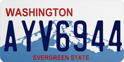 WA license plate AYV6944