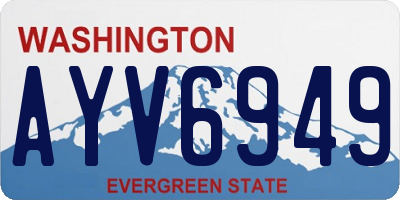 WA license plate AYV6949