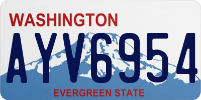WA license plate AYV6954