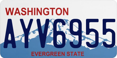 WA license plate AYV6955