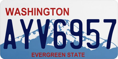 WA license plate AYV6957