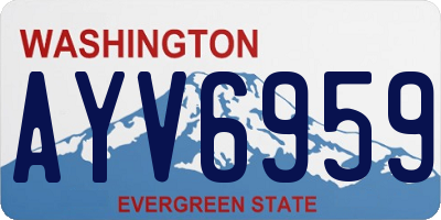 WA license plate AYV6959