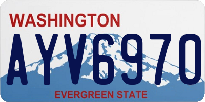 WA license plate AYV6970