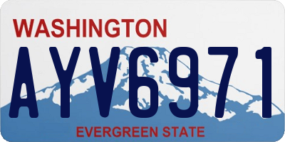 WA license plate AYV6971