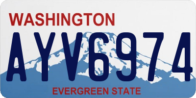 WA license plate AYV6974