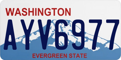 WA license plate AYV6977