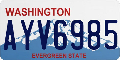WA license plate AYV6985
