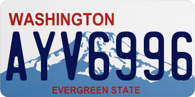 WA license plate AYV6996