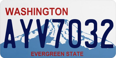 WA license plate AYV7032