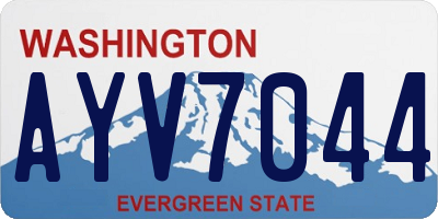 WA license plate AYV7044