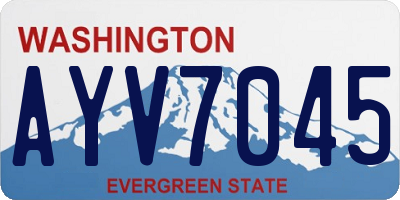 WA license plate AYV7045