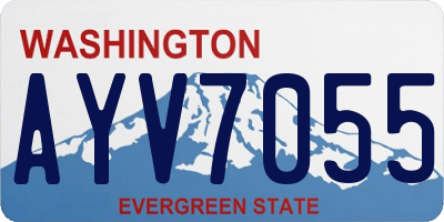 WA license plate AYV7055
